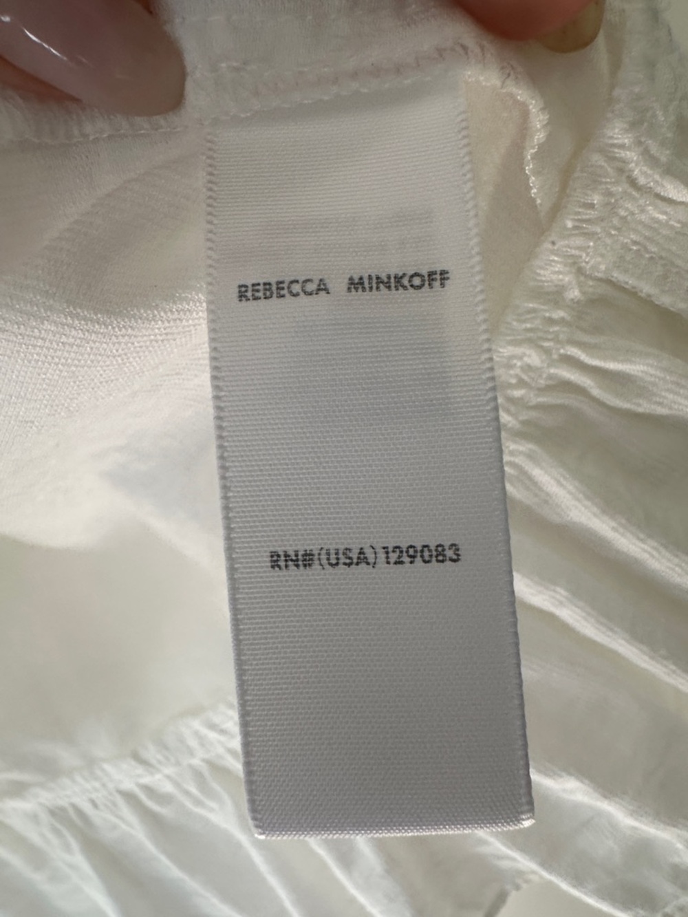 Rebecca Minkoff Ivory Lace-Trim Button Blouse - Picture 3 of 7